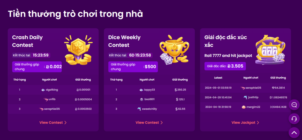 Giải đấu sòng bạc Trustdice